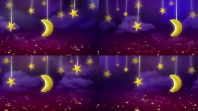 梦幻童话卡通星星月亮（循环）