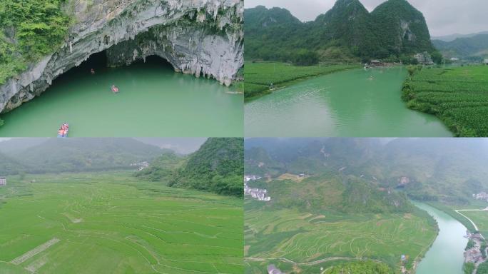 广西山水自然风光河池市巴马百鸟岩旅游景区