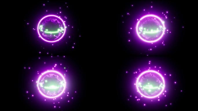 魔法紫色圆球特效--带透明通道