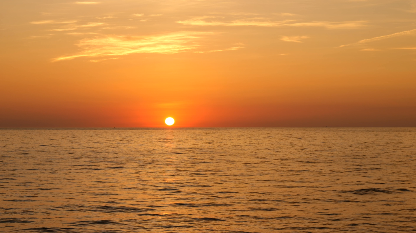 【4K】海上日出