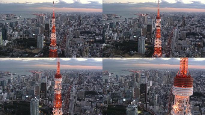 白天的东京塔景观地标建筑日本旅游日本风景