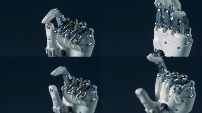 机械手臂特写科技AI智能芯片UI智能芯片