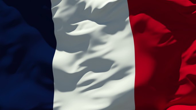 法国国旗大气恢宏地标宣传素材红旗国家国旗