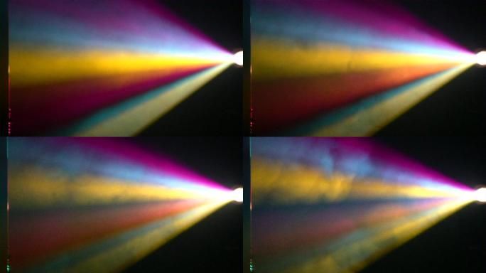 黑底棱镜发出的彩虹光束
