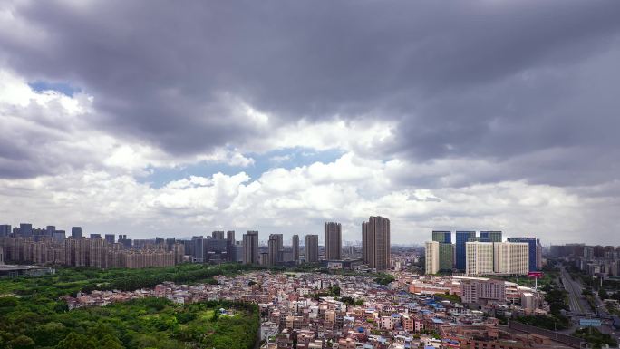 原创雷岗塔千灯湖风光云彩延时