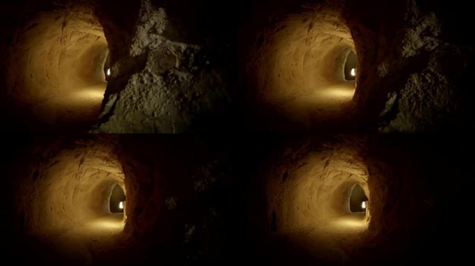 洞中隧道考古历史艺术品雕刻