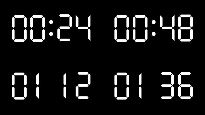 带alpha2分钟上下滚动数字计时视频