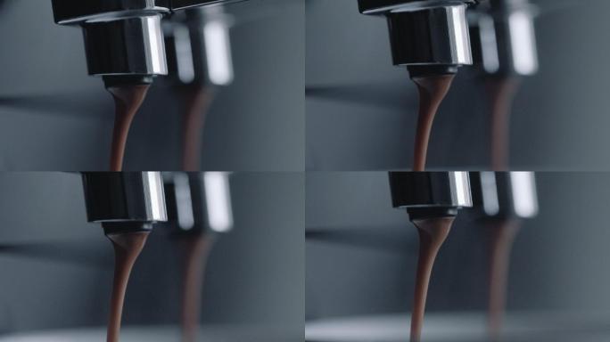咖啡缓缓流出手冲咖啡制作慢动作升格