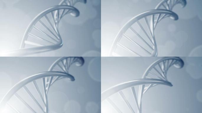旋转DNA人类基因组编码研究数字动画