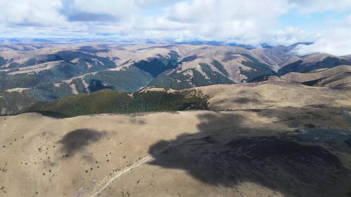 4K航拍中国高原草原大山