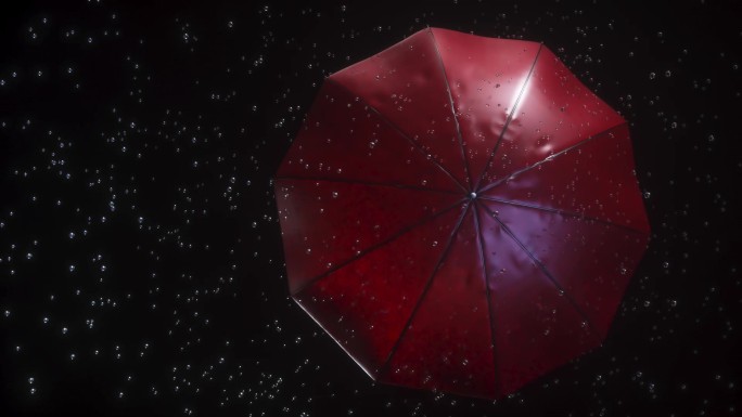 雨伞下雨CG动画