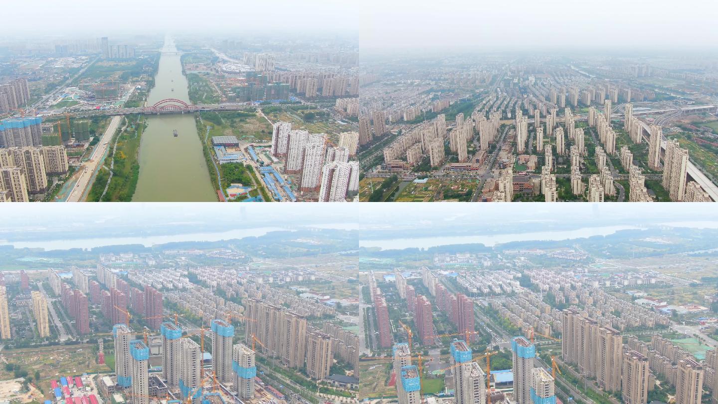 扬州城市大景空镜4K航拍