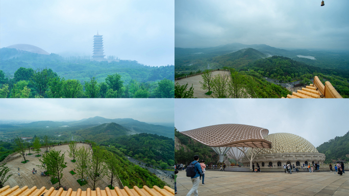 牛首山延时佛顶宫地宫风景佛顶寺日落6K