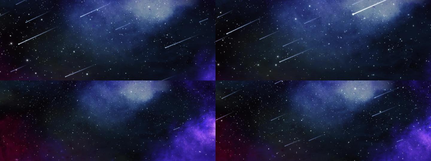 【原创】4K大气星空流星雨