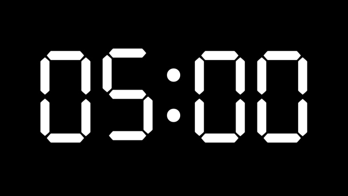 带alpha5分钟上下滚动数字计时视频