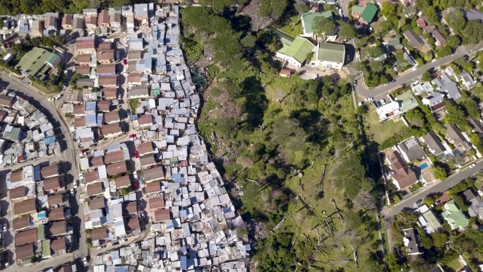 南非城镇鸟瞰图