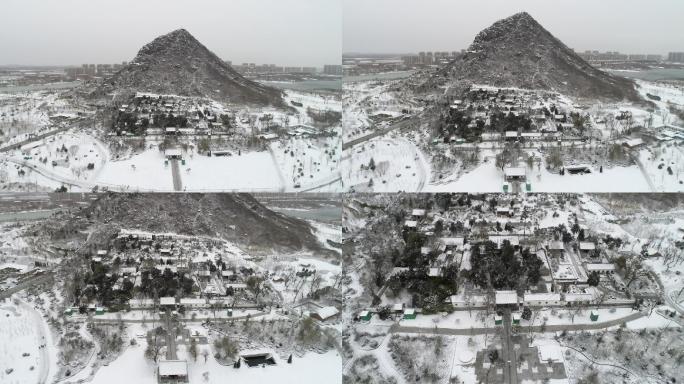 济南华山雪景风景华山湖