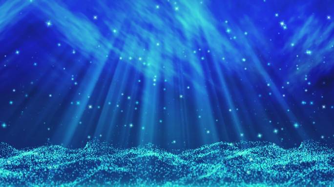 超宽屏海洋粒子海底光效