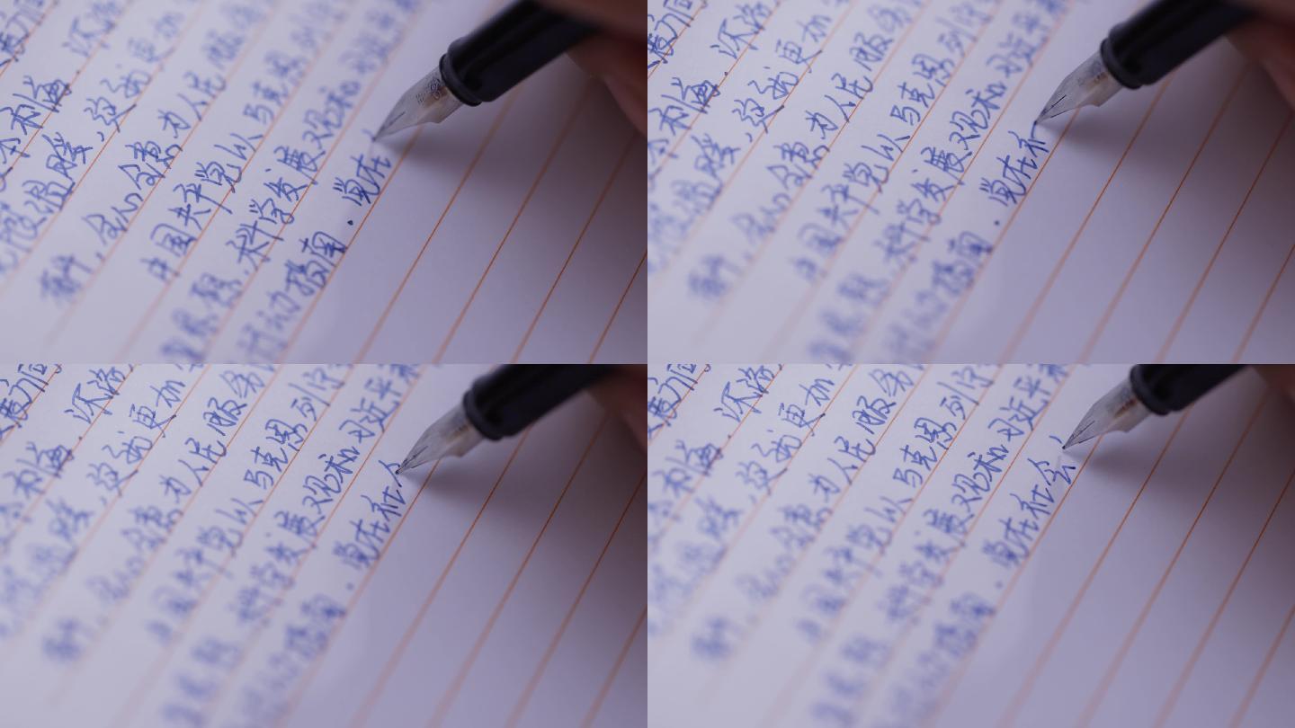 4K钢笔写字写信特写视频素材