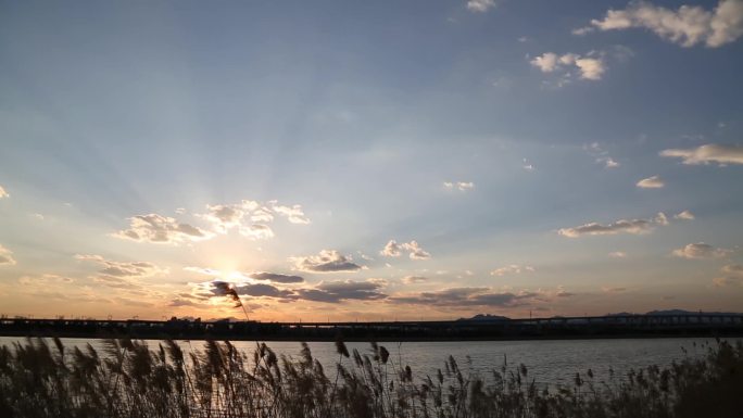 宛平湖太阳落山