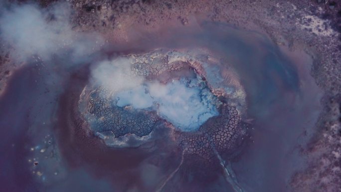 冰岛的地热活动硫磺危险自然