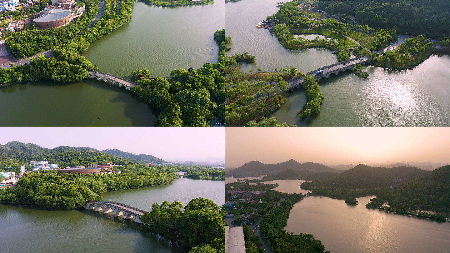 杭州湘湖游船跨湖桥