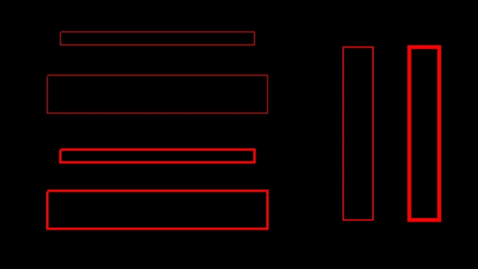 6组红色边框线条动态环绕红线画框