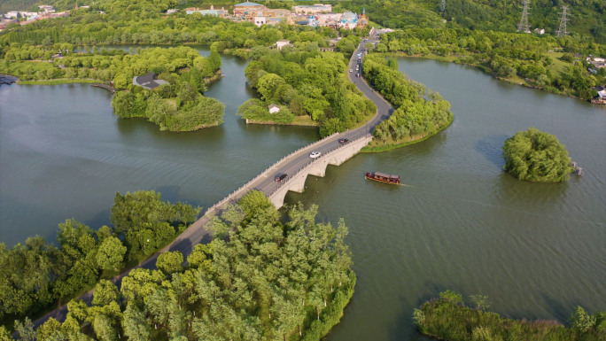 杭州湘湖游船杨堤