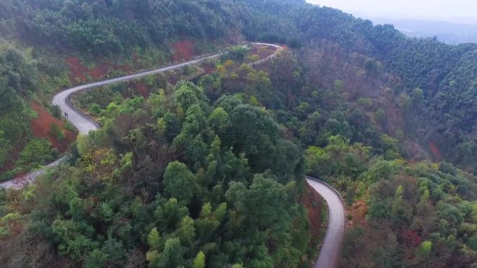 大气航拍盘山公路