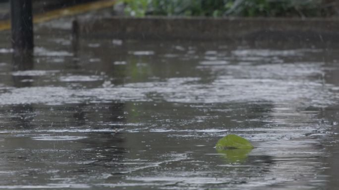 2.8K雨天街道雨滴水泡【0.2X】04