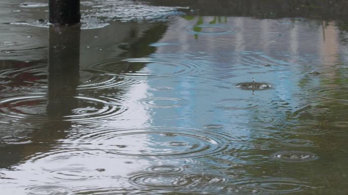 2.8K雨天街道雨滴水泡【0.2X】13