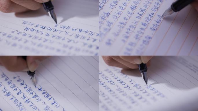 4K钢笔写字写信特写视频素材