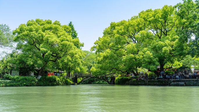 4k杭州西溪国家湿地公园景区人文游船旅游