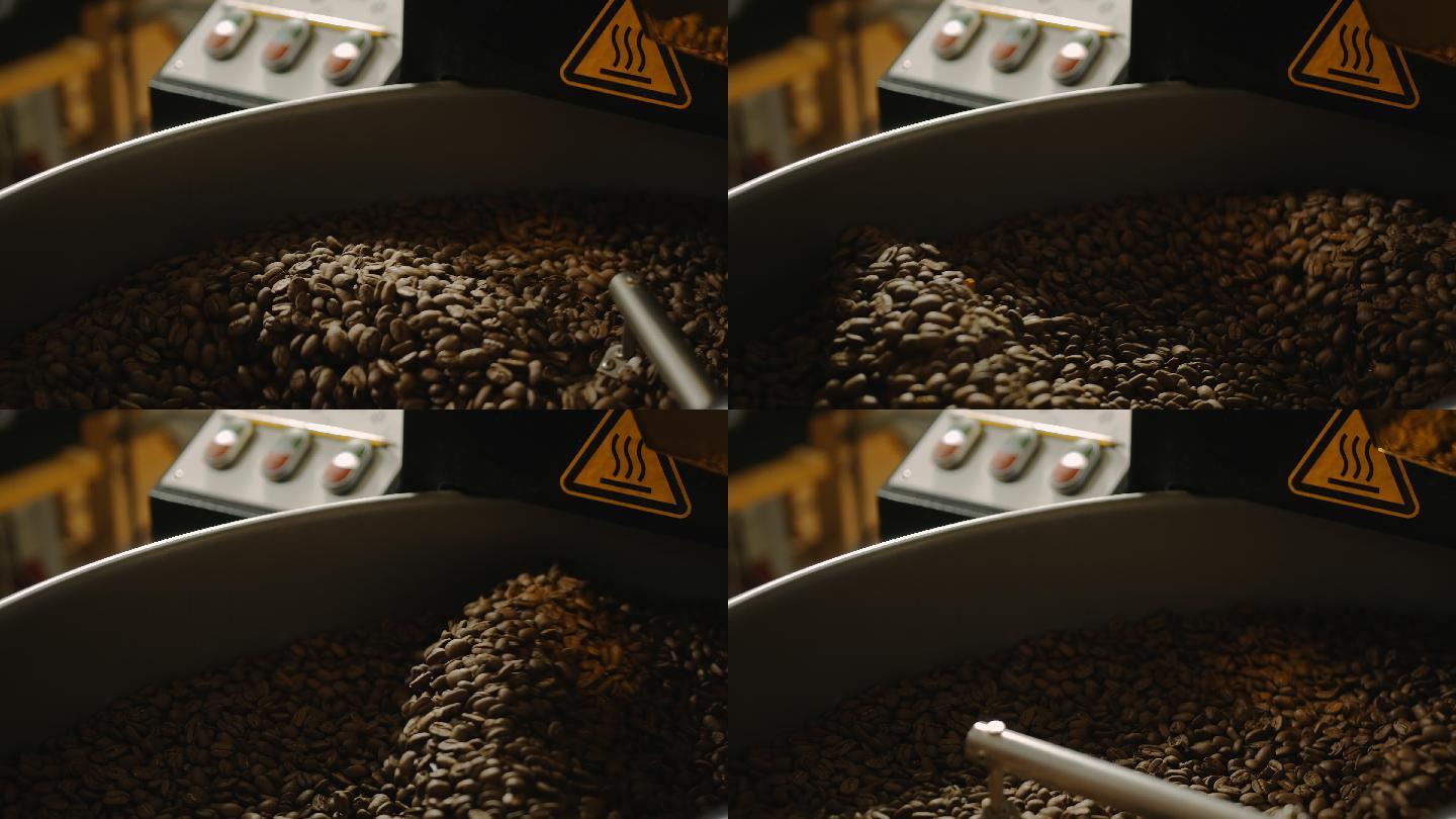 烘焙咖啡特写慢镜头
