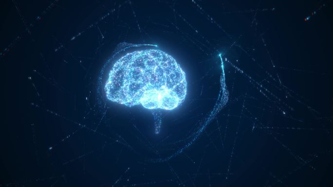 4K科技粒子大脑视频素材