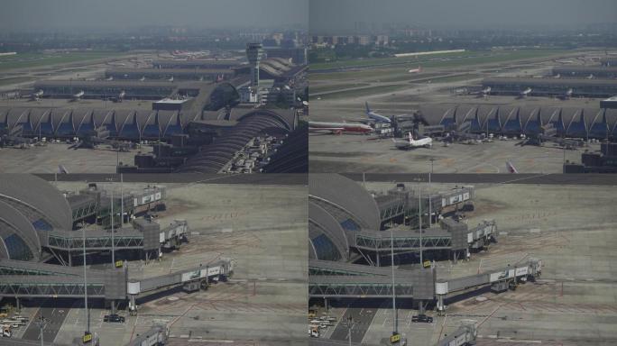 【原创4K】俯视忙碌的双流机场廊桥