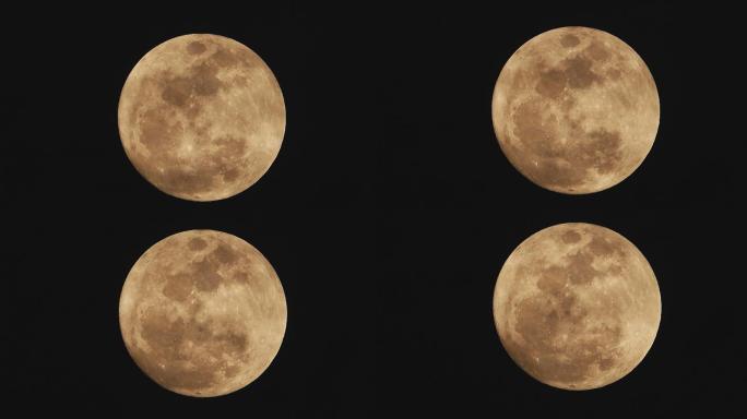 满月实拍视频素材空镜星空月夜