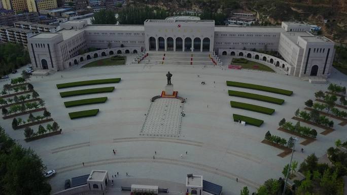 延安革命纪念馆航拍视频素材