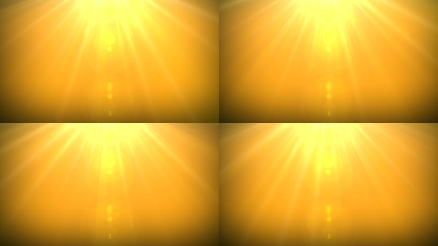 金色太阳背景。集束投影投射舞台光效