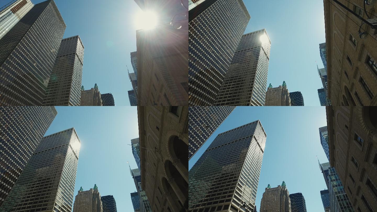 纽约摩天大楼城市快速发展航拍延时空镜CB