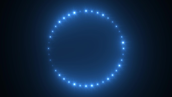 蓝色圆圈灯光光效闪烁
