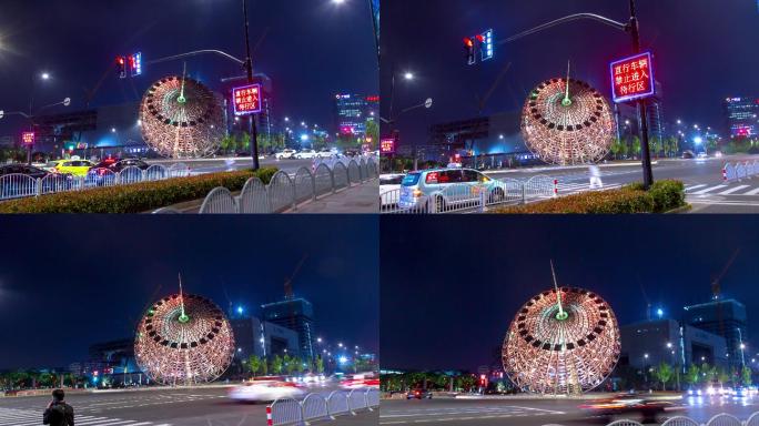 上海东光之光世纪大道转盘日晷延时