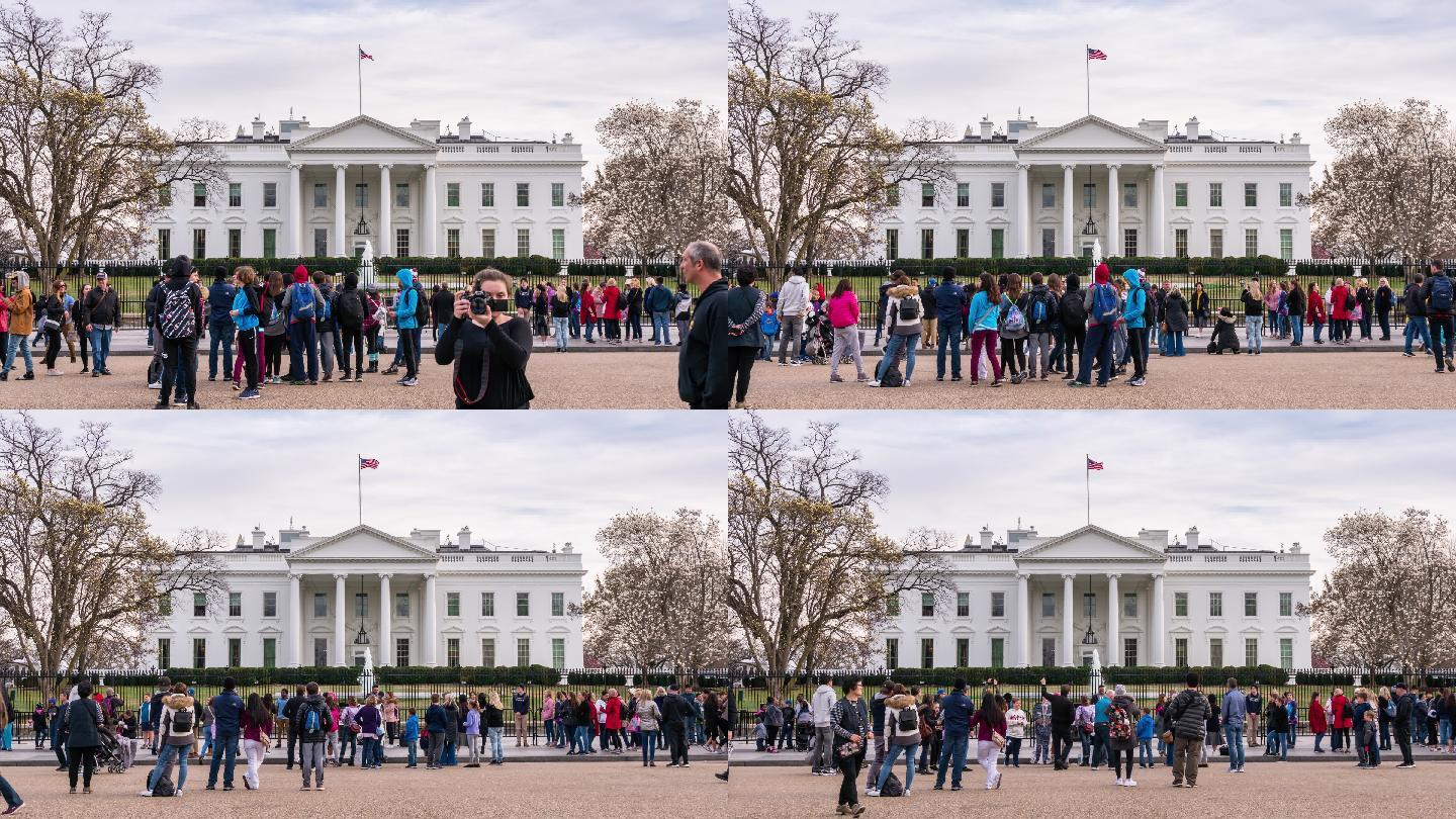 美国华盛顿白宫延时摄影