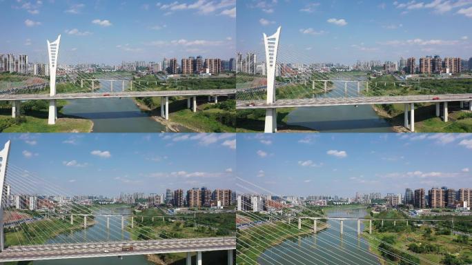 泸州航拍沱江六桥短视频素材