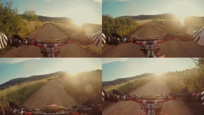 摩托车越野骑第一视角