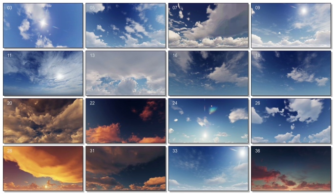 4K四十款天空云视频素材