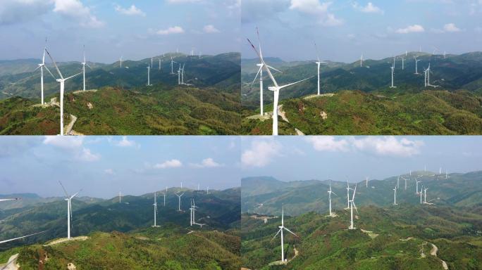 风力发电厂4K航拍