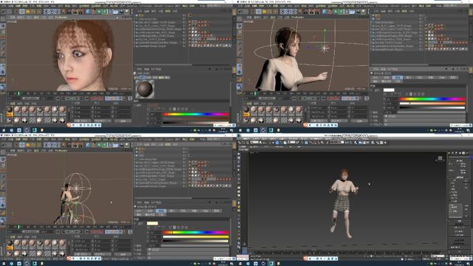 C4D+3dsmax+fbx--大眼女生