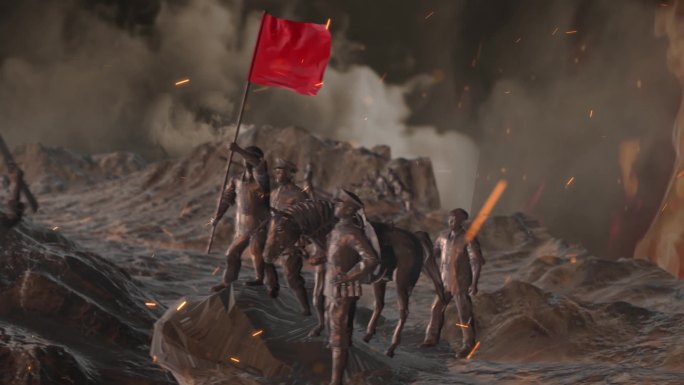 抗日战争革命红军长征视频素材
