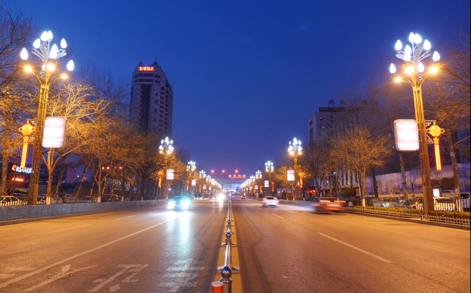 城市夜景街道车流延时3840x2560